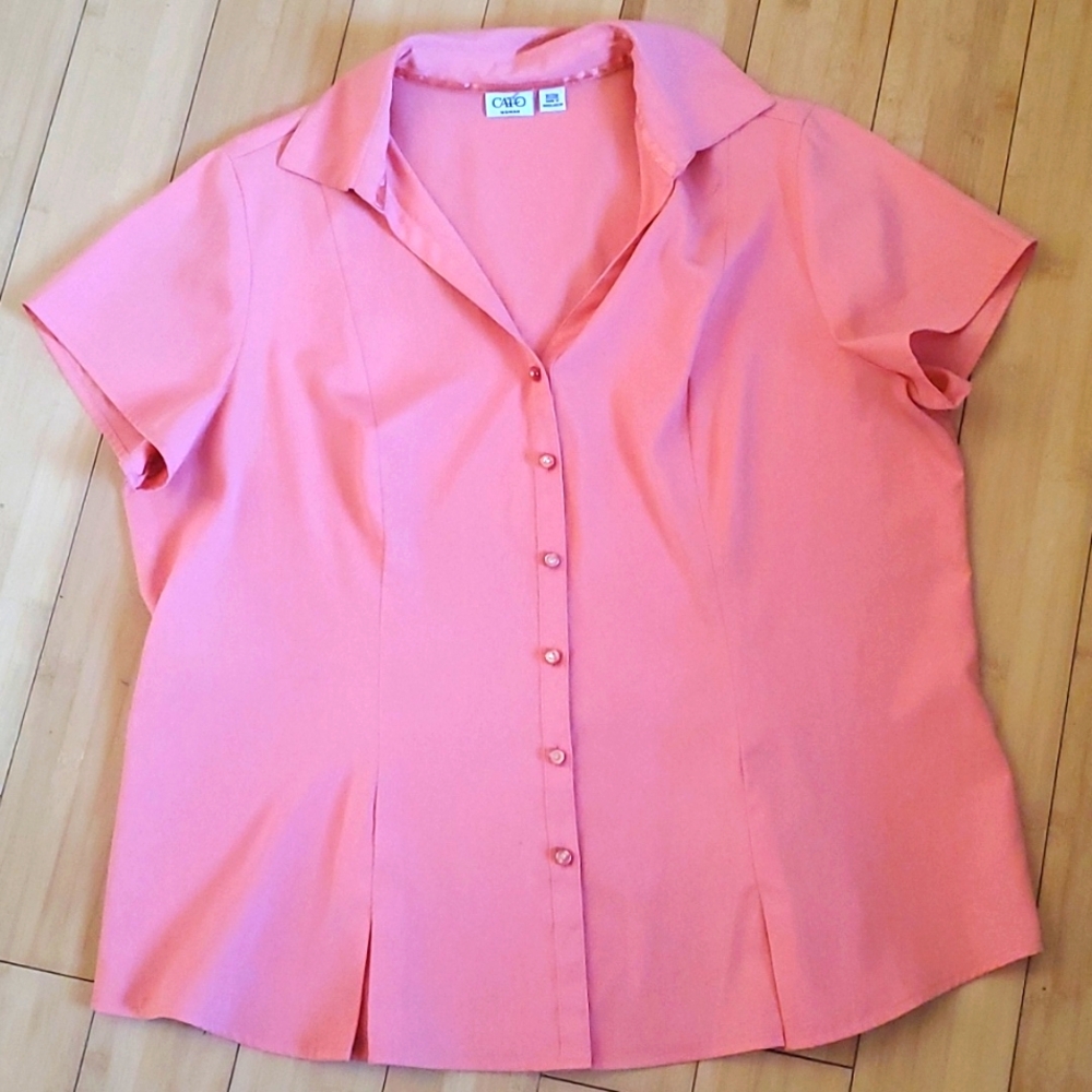 Cato Coral color blouse size 18/20W